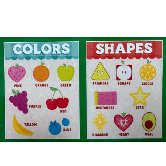2-pack Colors/Shapes Learning Charts