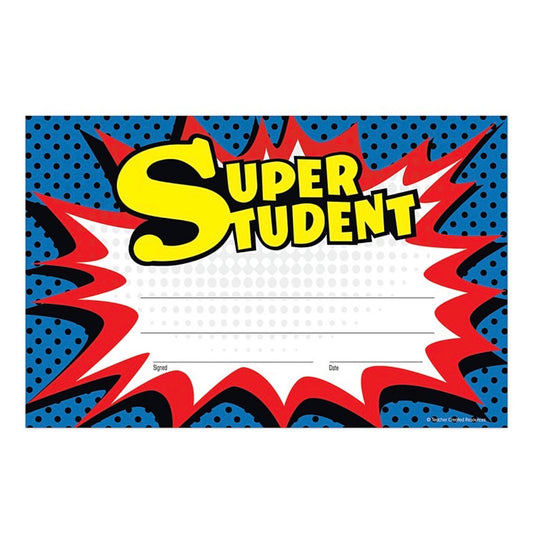 Superhero Super Student
Awards Certificates. 25 ct