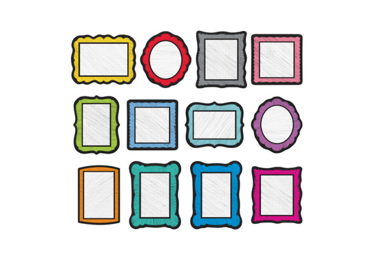 Colorful Chalkboard Cutouts. 36 ct