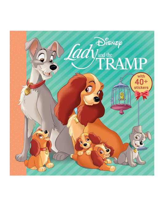Disney Classic: Lady and the Tramp Storybook with Stickers. 8” x 8”