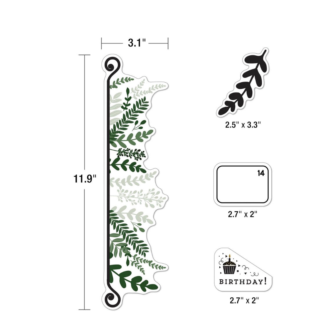 Farmhouse Calendar Bulletin Board Set - 123 pieces