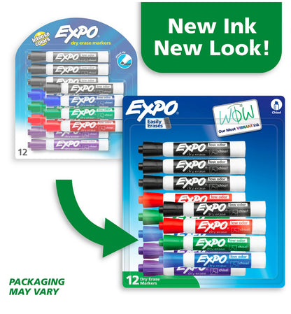 Expo Dry Erase Chisel Tip Markers. 12 Count