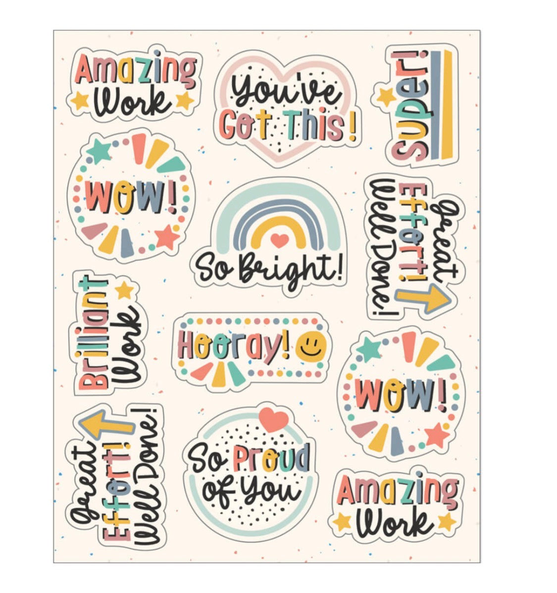 We Belong Motivational Shape Stickers. 72 ct.