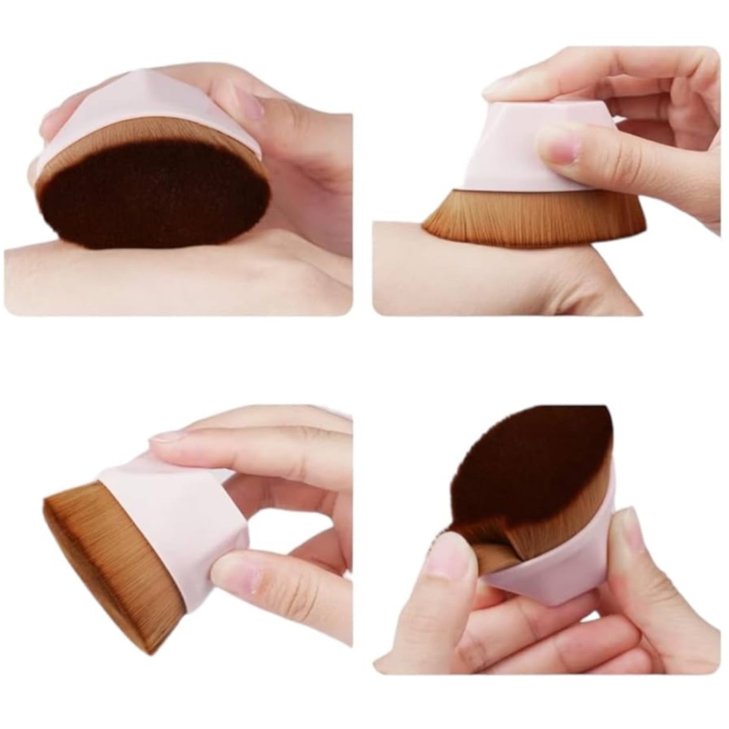 Flat Top Kabuki Brush with Protective Case for Liquid, Cream, and Powder Makeup.