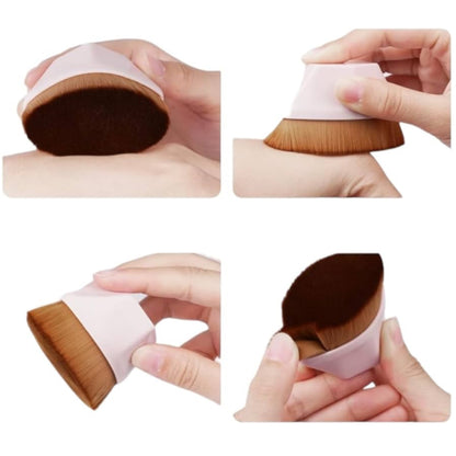 Flat Top Kabuki Brush with Protective Case for Liquid, Cream, and Powder Makeup.