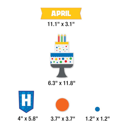 Birthday Fun Bulletin Board Set - 106 pieces