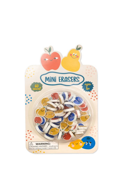 Mini Reward Erasers - Fruits.  60 ct