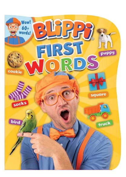 Blippi First Words Board Book – 60+ Early Learning Words for Toddlers