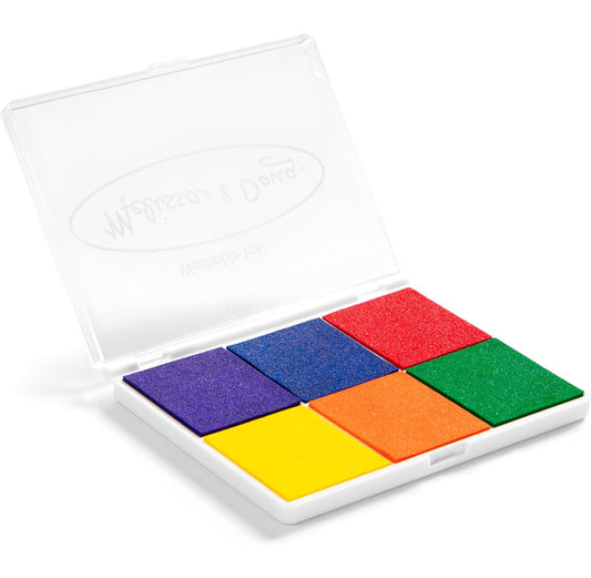 Rainbow Stamp Pad with 6 Washable Inks