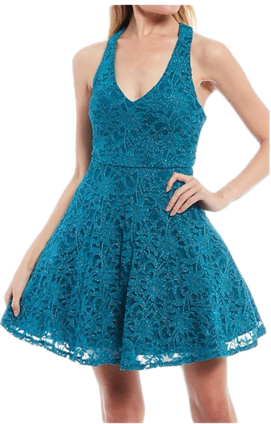 City Vibe Junior Occasion Dress - Teal. Size 3