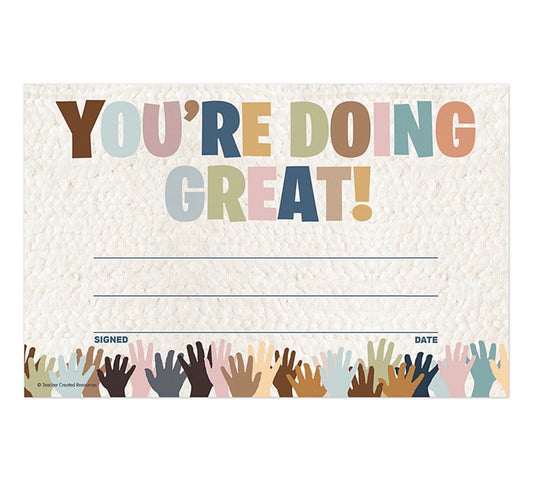 Everyone Is Welcome - You're Doing Great! Awards. 30 ct