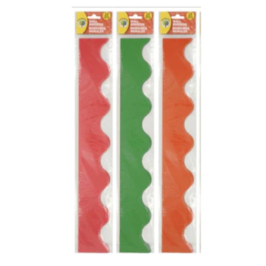 Solid Colour Wall Borders.  2.5” x 18”