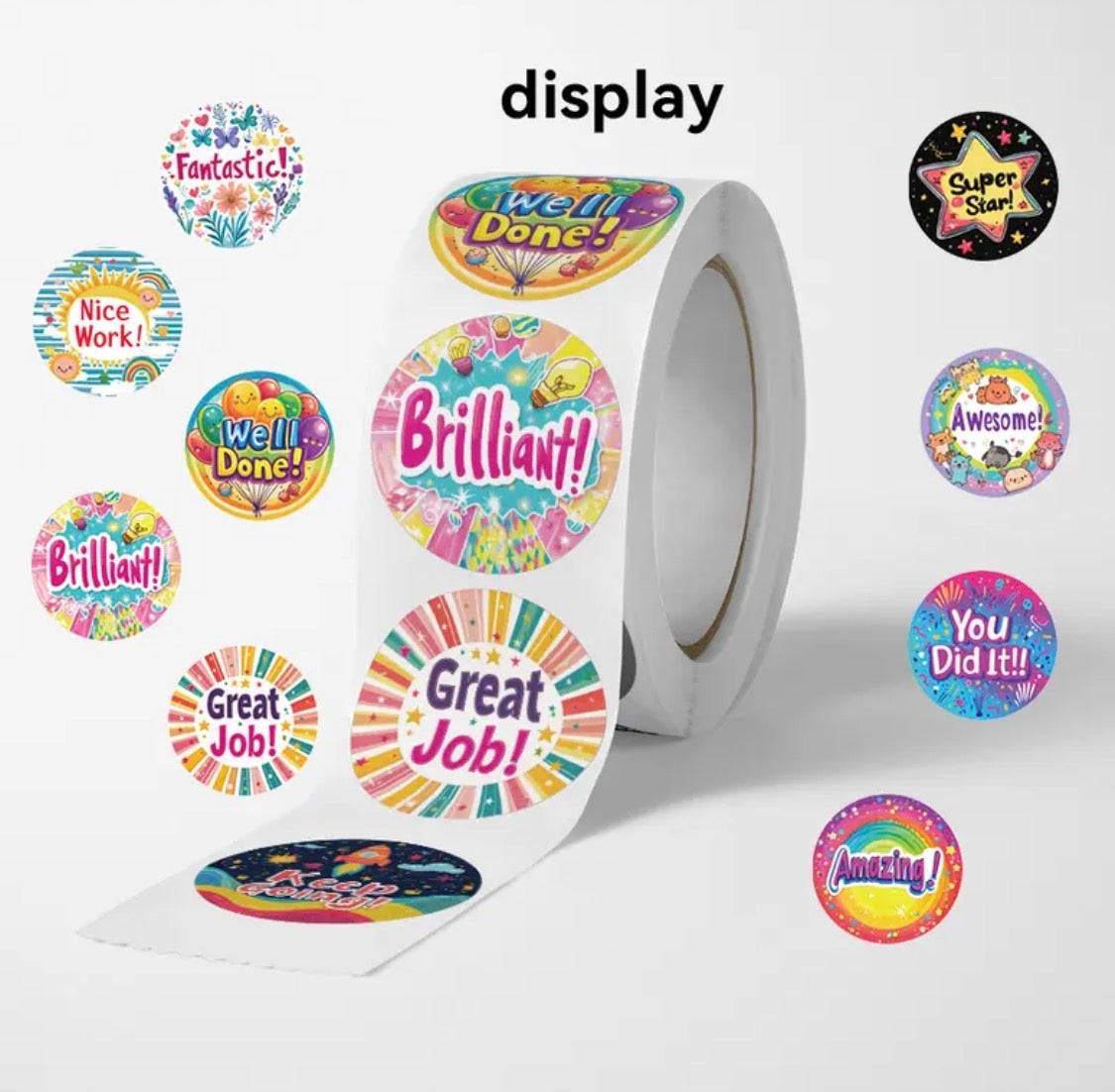 Rolled Motivational stickers. 500 ct.