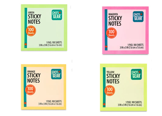 Sustainable Square Shaped Sticky Notes. 100 Sheets.