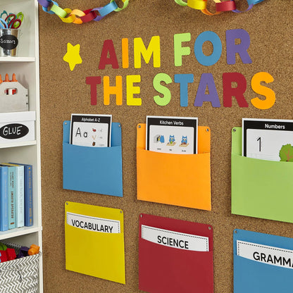 Astrobrights Oversized Wall Pockets, 10" × 12", 5ct.