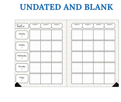Plan on a Brilliant Year Teacher Planner. 128 pages. 46 stickers. 10.9” x 8.4”
