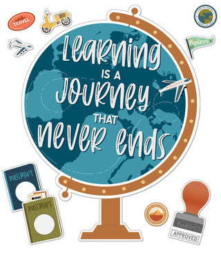 Learning Is a Journey Bulletin Board Set - 45 pieces