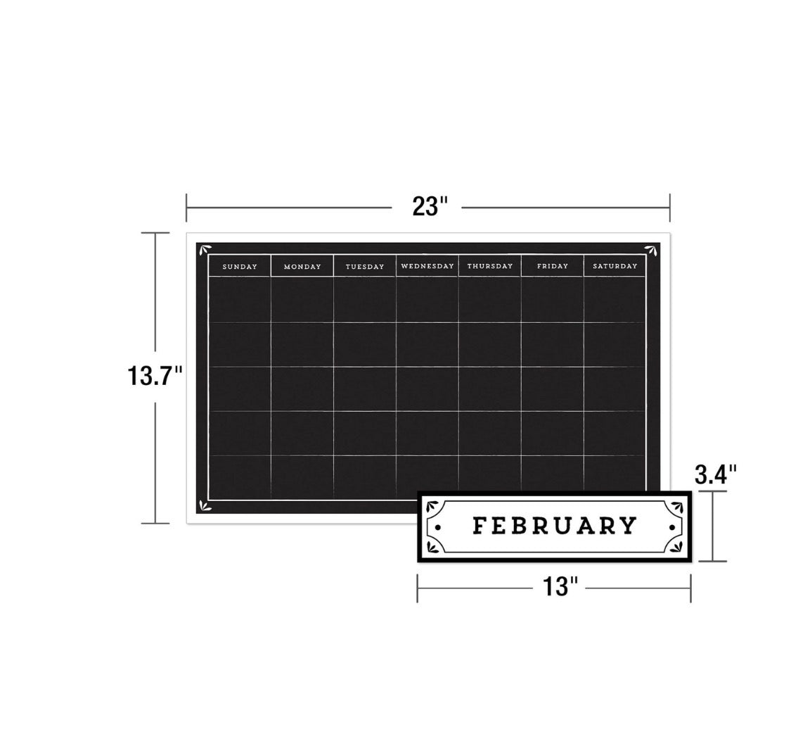 Farmhouse Calendar Bulletin Board Set - 123 pieces