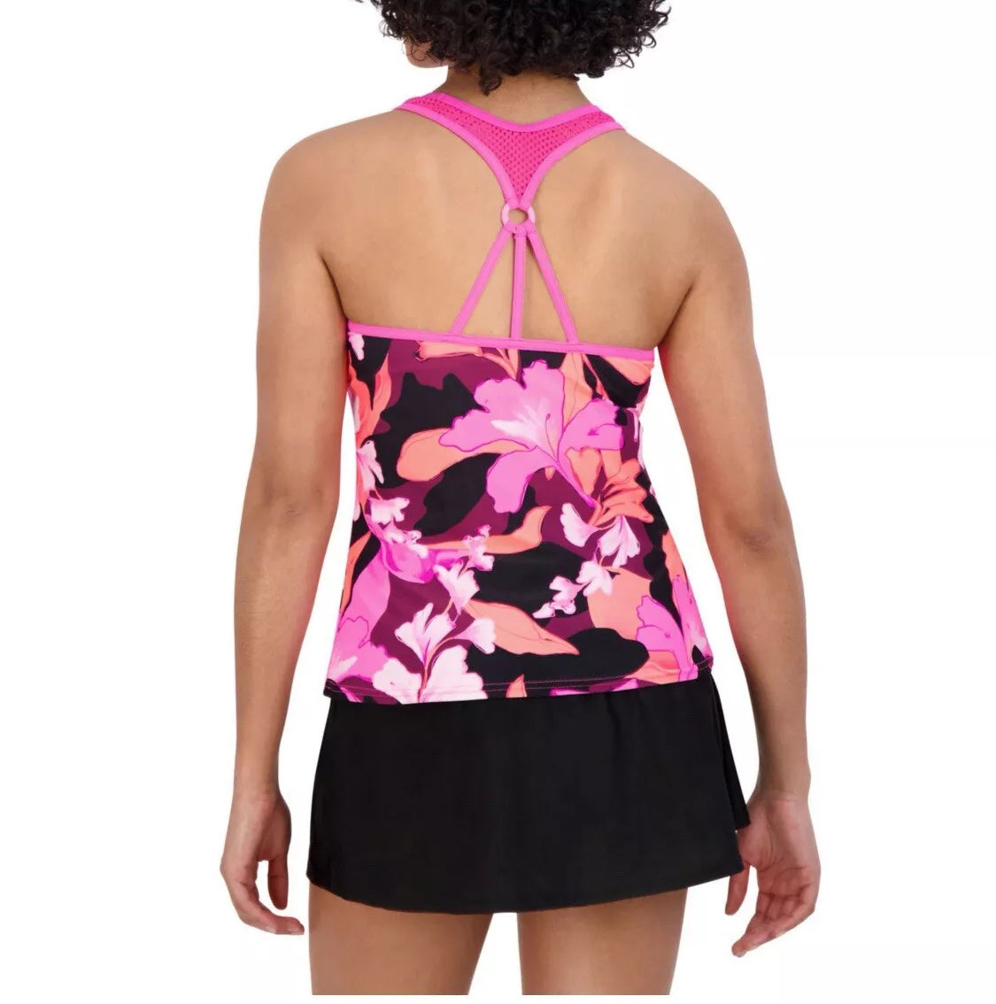 Ladies O-Ring Action Tankini Swimwear - Sakura