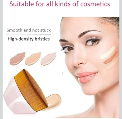 Flat Top Kabuki Brush with Protective Case for Liquid, Cream, and Powder Makeup.