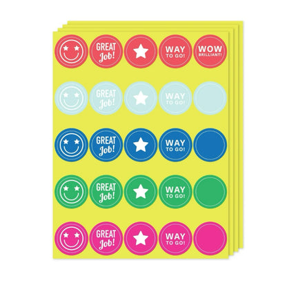 Award Certificates - Star & Smiley Face Design. 100 Count