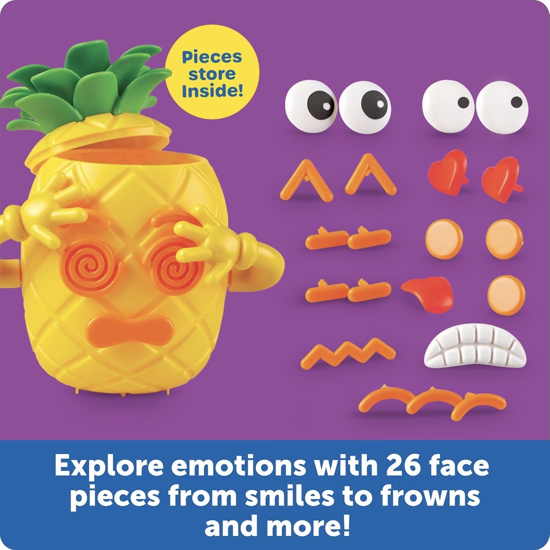 Learning Resources Big Feelings Pineapple - Social-Emotional Learning Toy. 30 pieces.  Ages 3+