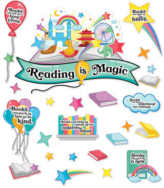 Reading Is Magic Bulletin Board Set - 58 pieces