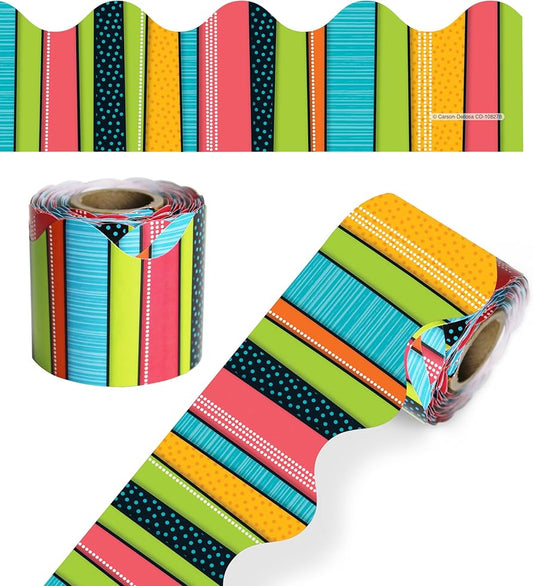 Stylin Stripes Rolled Scalloped Borders.