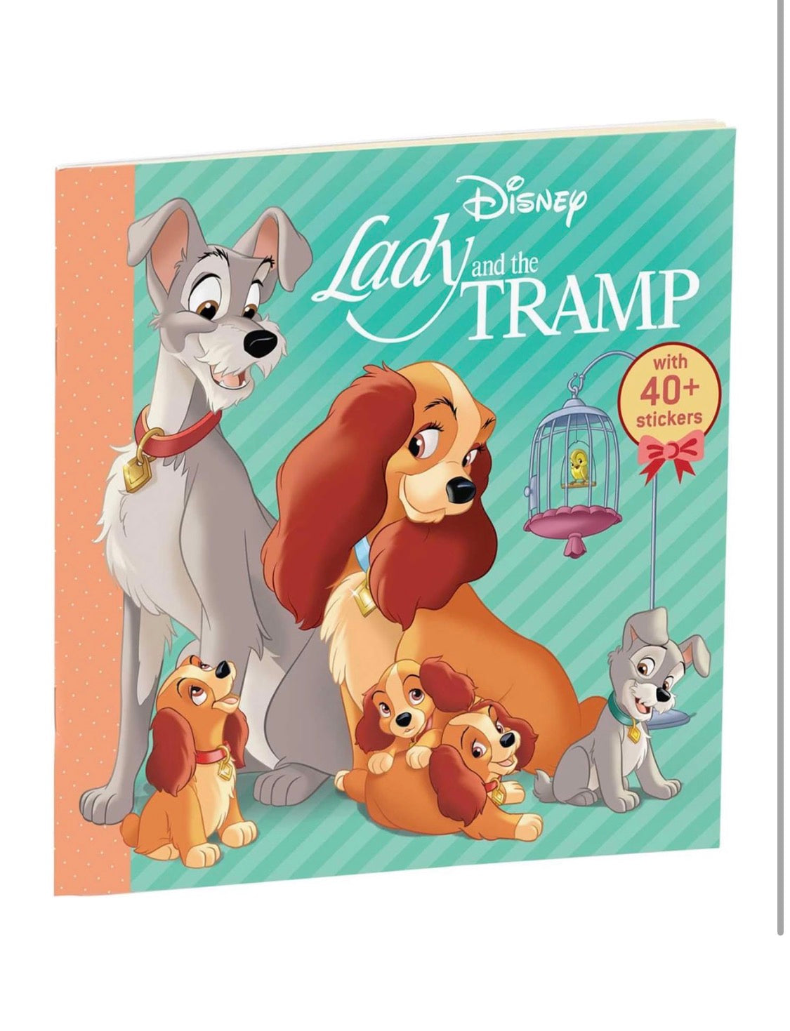 Disney Classic: Lady and the Tramp Storybook with Stickers. 8” x 8”