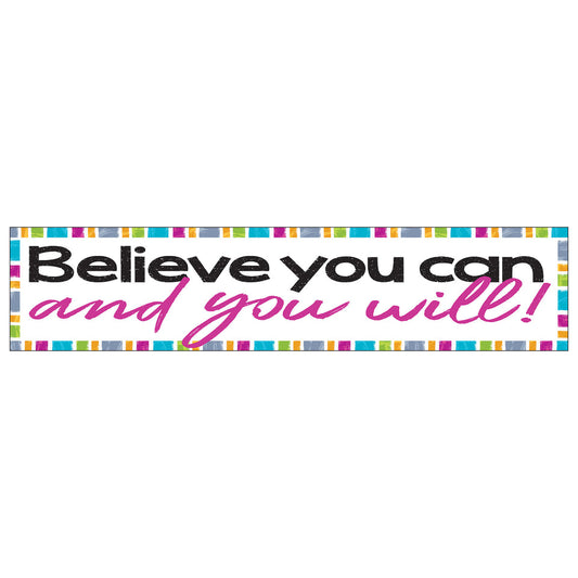 3-feet Horizontal Banner - Believe you can and you will!