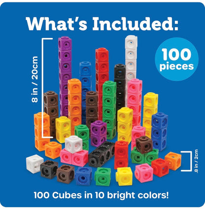 LR MathLink Cubes - Set of 100 Cubes. 5+