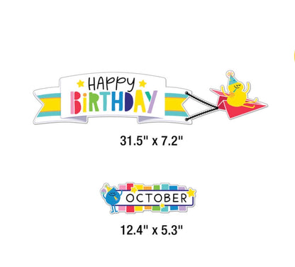 Happy Place Birthday Bulletin Board Set - 73 pieces