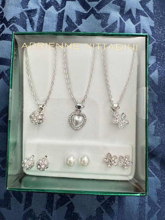 3 Necklaces & 3 pairs of Earrings Gift Set.