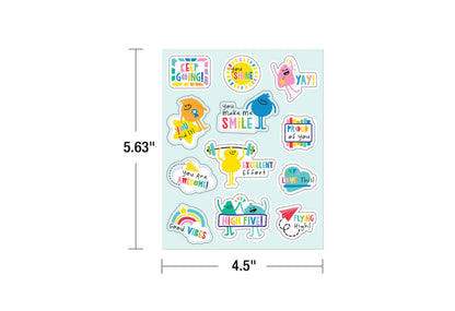 Happy Place Motivational Stickers. 72 ct.