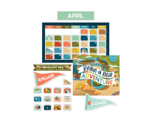 Let's Explore Calendar Bulletin Board Set