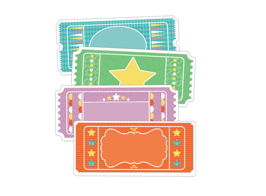 Up and Away Tickets Cutouts. 51 ct