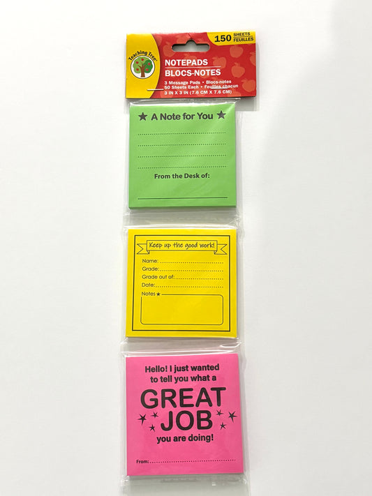 Motivational Notepad Set – 3 Pack (150 Sheets Total)