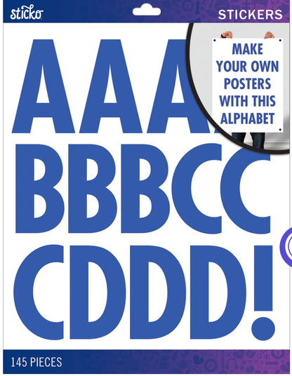 Alphabet Stickers XL.  145 stickers.