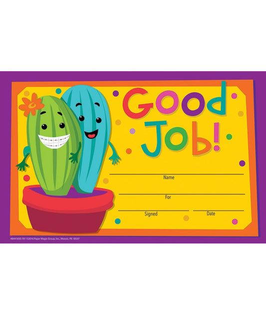 A Sharp Bunch Good Job Reward Certificate.  36 ct