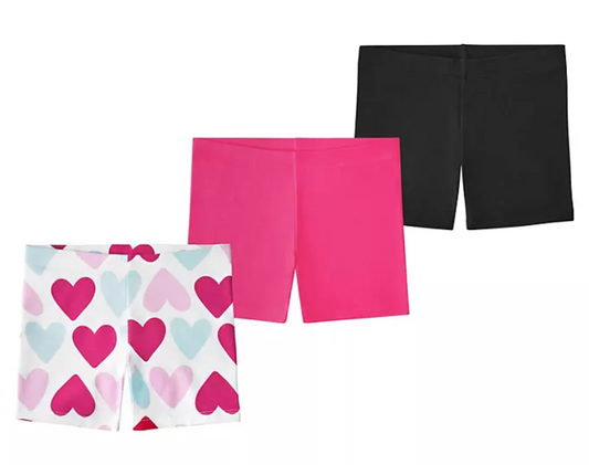 Girls 3-Pack Cartwheel Shorts. XS(4/5)