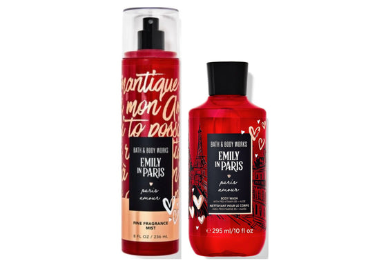 2-piece Emily in Paris 💛 Paris Amour set.  Fragrance Mist & Body Wash.