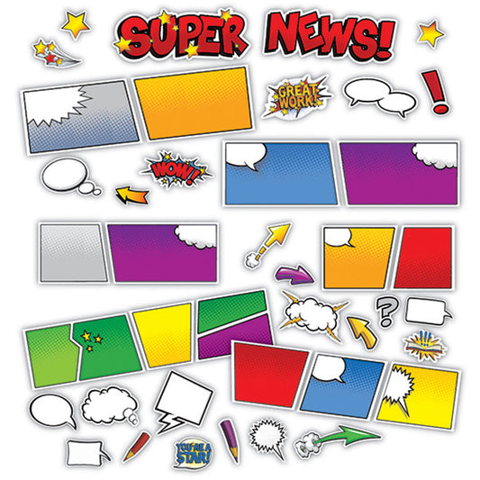 Super Class Super News Mini Bulletin Board Set