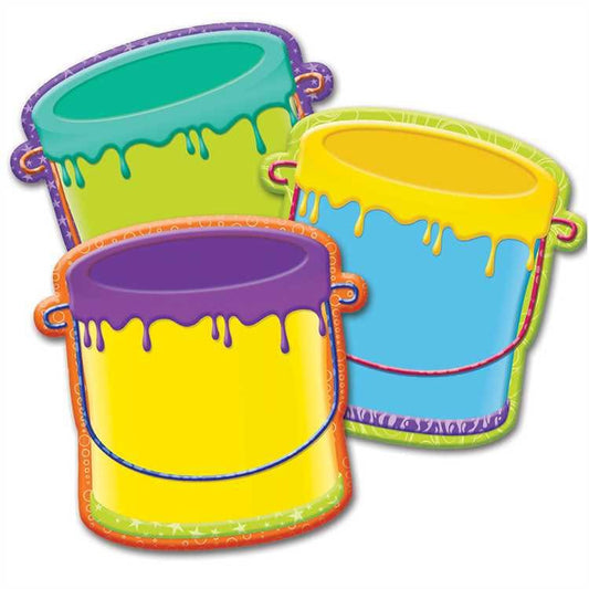 Color My World Buckets Assorted Paper Cut Outs