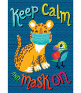 Keep Calm and Mask On Laminated Chart