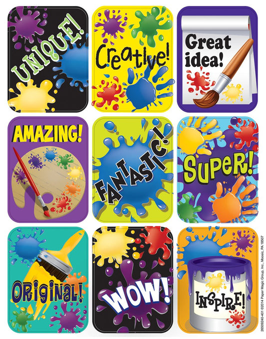 Color My World Jumbo Sticker Pack.  36 ct.