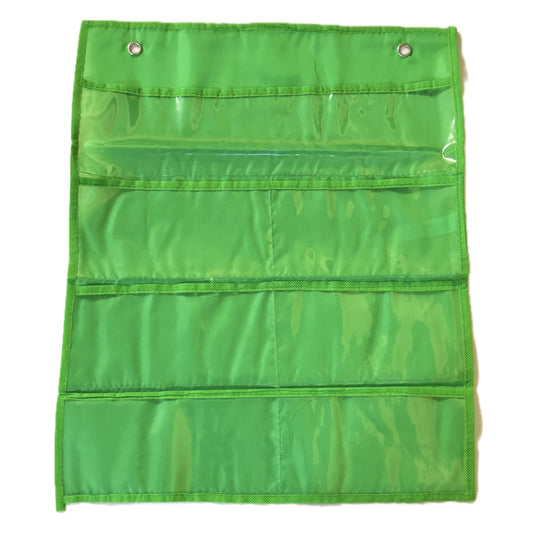Pocket Chart.  7 Pockets. Green