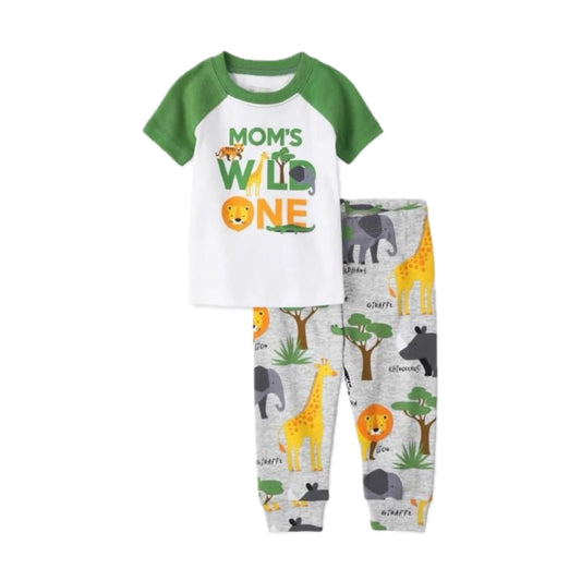 Boys Wild One 2-piece Pajamas Set.