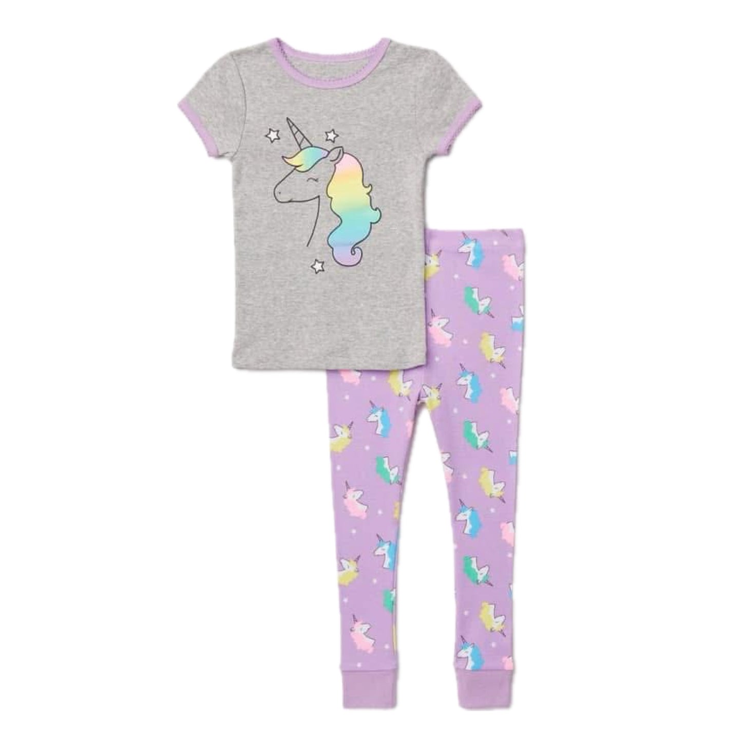Toddler Girls Snug Fit Cotton Pajamas - Unicorn. 3T