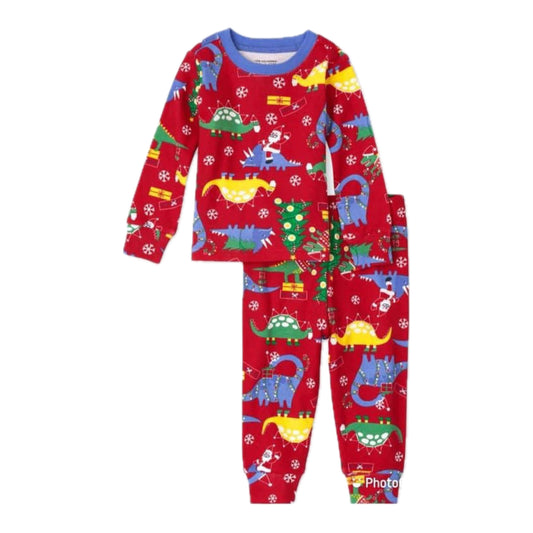 Unisex Kids Snug Fit Cotton Christmas. Pajamas - Dino.