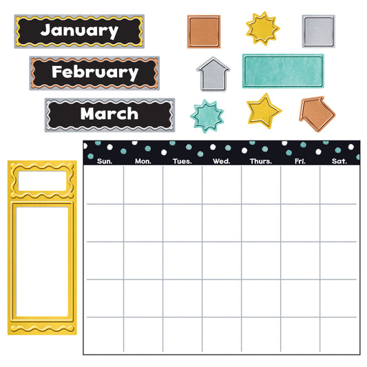 I ♥ Metal™ Wipe-Off Calendar Bulletin Board Set.
